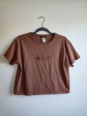 Zutter Football Graphic Crop Tee (NWOT)